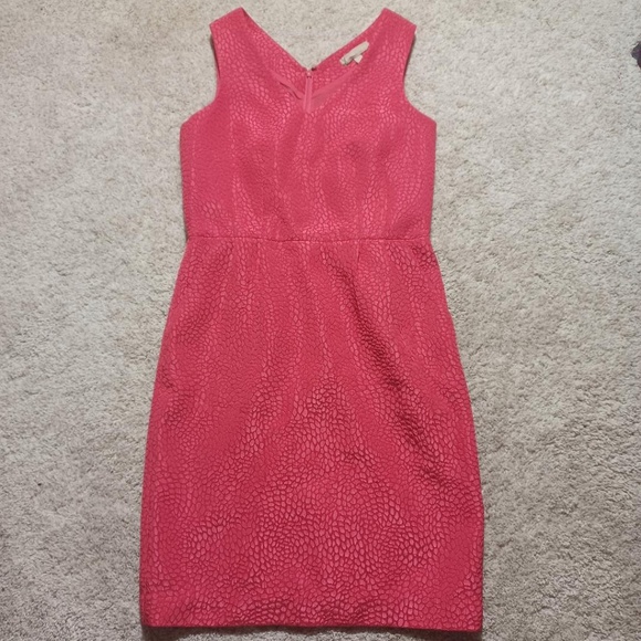 BANANA REPUBLIC V-Neck Sleeveless Jacquard Sheath Dress - Picture 1 of 7